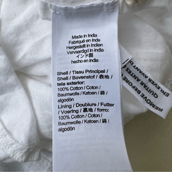 Madewell White Puff-Sleeve Draw-String
Mini Dress Women’s Size Medium - Picture 8 of 10